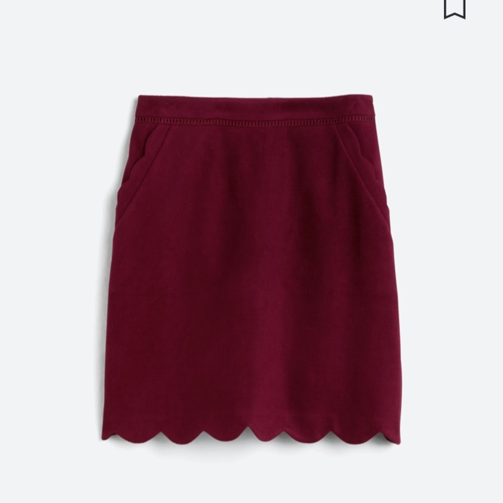 Skies are Blue- Berenice Scallop Hem Skirt